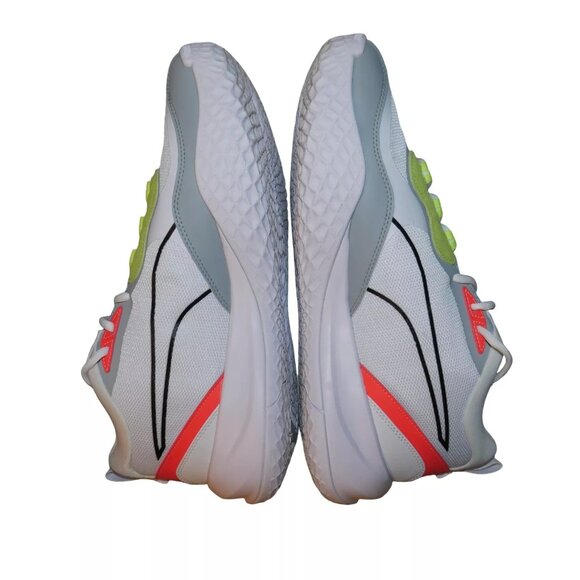 PUMA Playmaker Pro Shoes Men's Size 12 Reflective Hi-Viz White Fiery Coral EUC - Picture 7 of 13